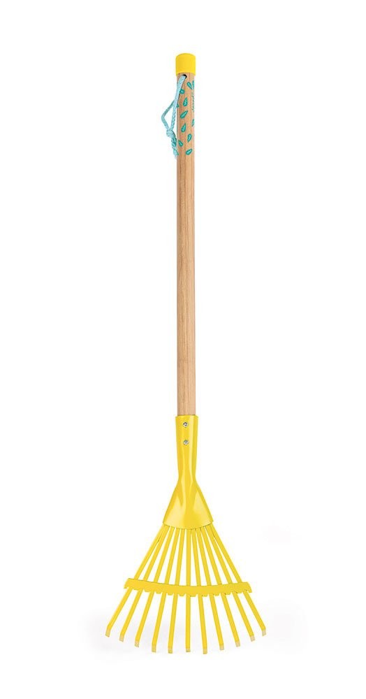 Janod, Mały ogrodnik Metalowe grabie do liści żółte kolekcja 2019 Janod, Mały ogrodnik Metalowe grabie do liści żółte kolekcja 2019