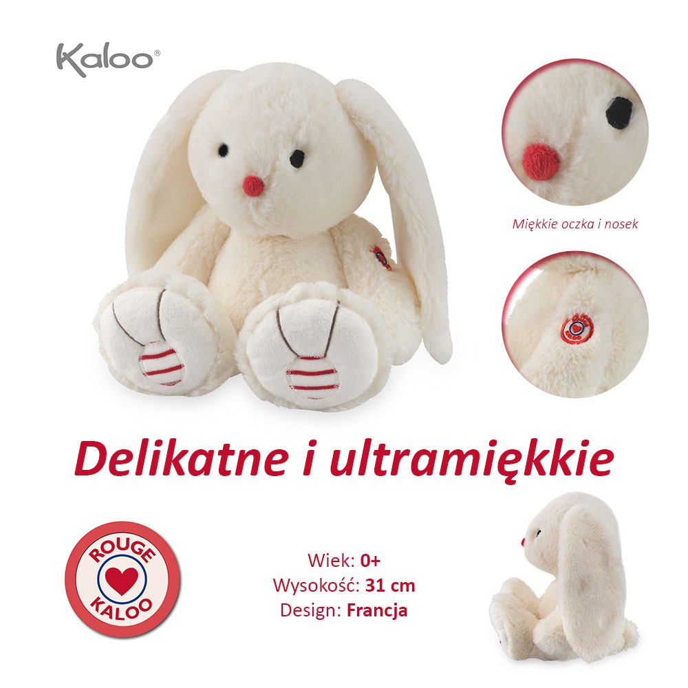 Kaloo, Królik kość słoniowa 31 cm kolekcja Rouge Kaloo, Królik kość słoniowa 31 cm kolekcja Rouge