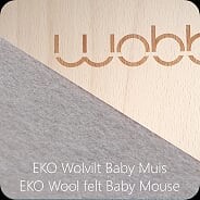 Wobbel, Deska do balansowania Starter Transparent z filcem - baby mouse Wobbel, Deska do balansowania Starter Transparent z filcem - baby mouse