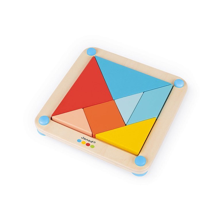 Janod, Drewniana układanka Tangram Essentiel Janod, Drewniana układanka Tangram Essentiel