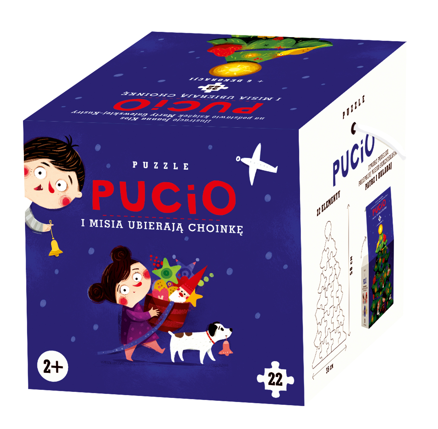 Puzzle Pucio I Misia Ubierają Choinkę