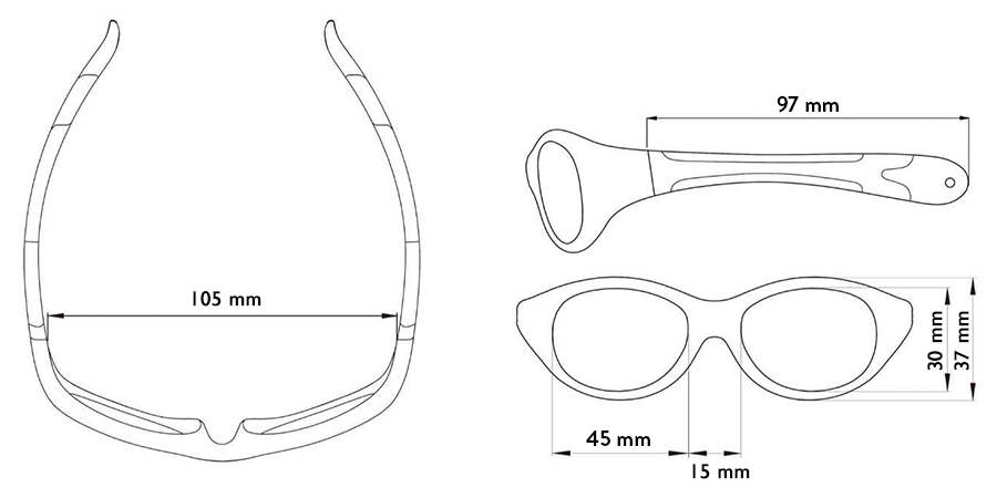 OKULARY Z POLARYZACJĄ Explorer Black and Red 2-4 lata