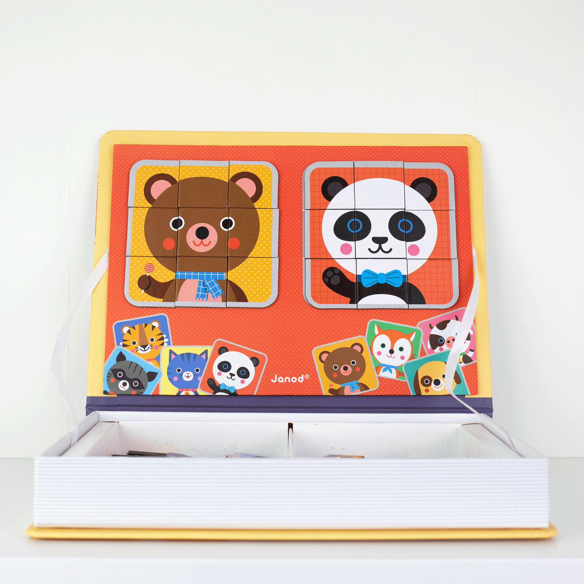 Janod, Magnetyczna układanka Puzzle zwierzątka Magnetibook