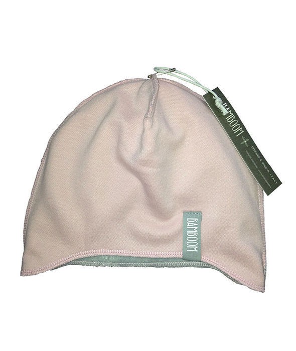 Czapeczka niemowlęca - bambus organiczny (różowo-popielata) Czapeczka niemowlęca - bambus organiczny (różowo-popielata)