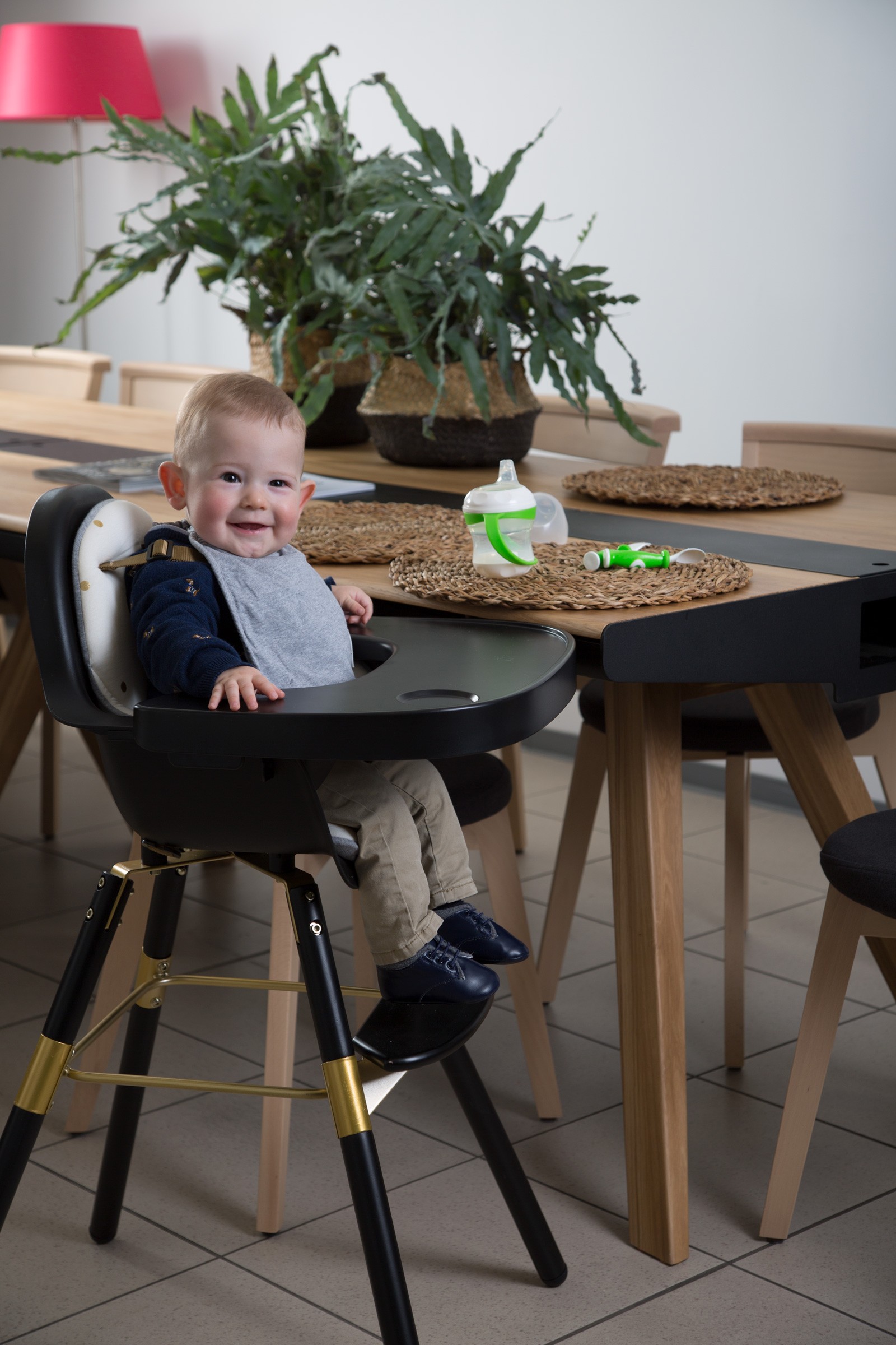 Childhome, Krzesełko do karmienia Evolu 2 Black/Gold