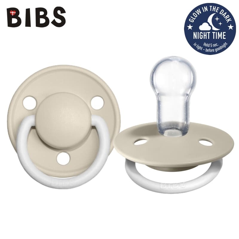Bibs, De Lux Vanilla Night One Size Smoczek uspokajający silikonowy Bibs, De Lux Vanilla Night One Size Smoczek uspokajający silikonowy