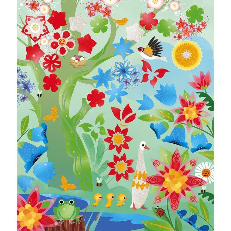 Janod, Zestaw kreatywny Perłowe plakatówki 4 pory roku 7+