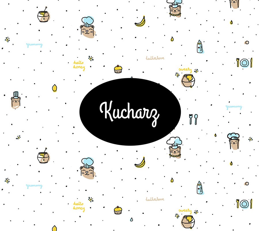 Lullalove, otulacz muślinowy 100x100cm Kucharz