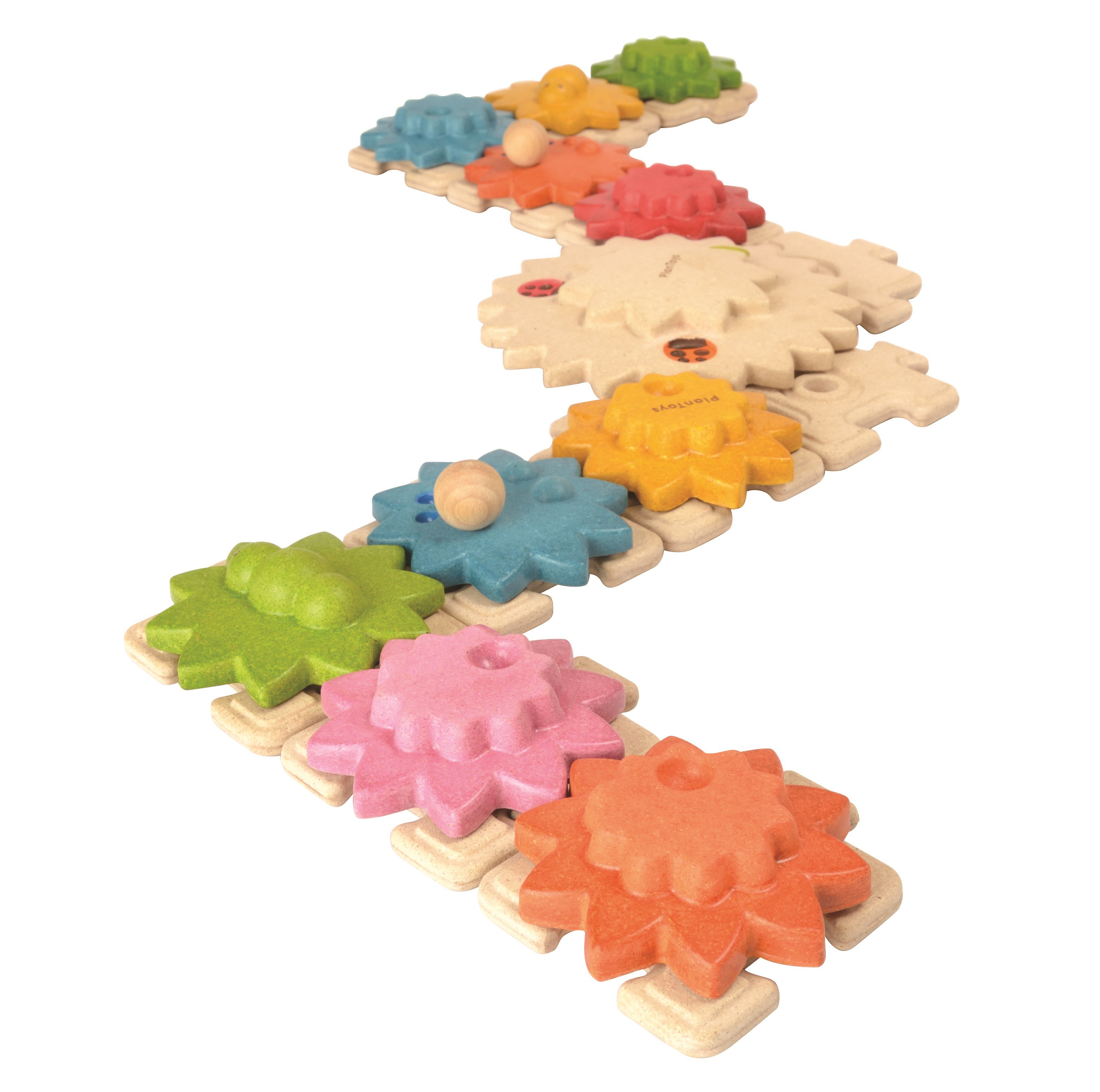 Drewniane puzzle koła zębate deluxe Plan Toys Drewniane puzzle koła zębate deluxe Plan Toys