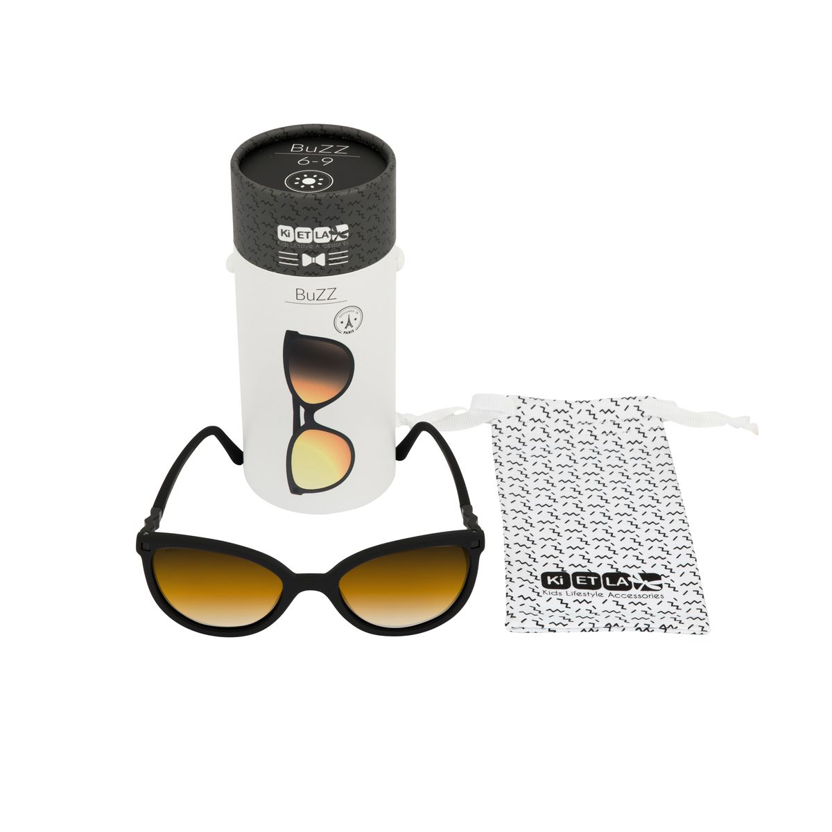 Ki ET LA, Okulary przeciwsłoneczne Buzz 6-9 Black Ki ET LA, Okulary przeciwsłoneczne Buzz 6-9 Black
