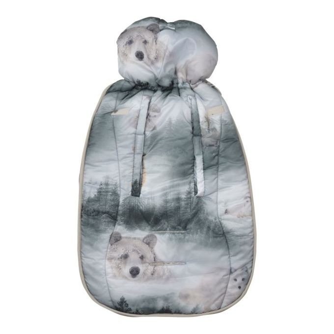 Lodger, Śpiwór do fotelika Mini Bunker Scandinavian Print Sage Botanimal