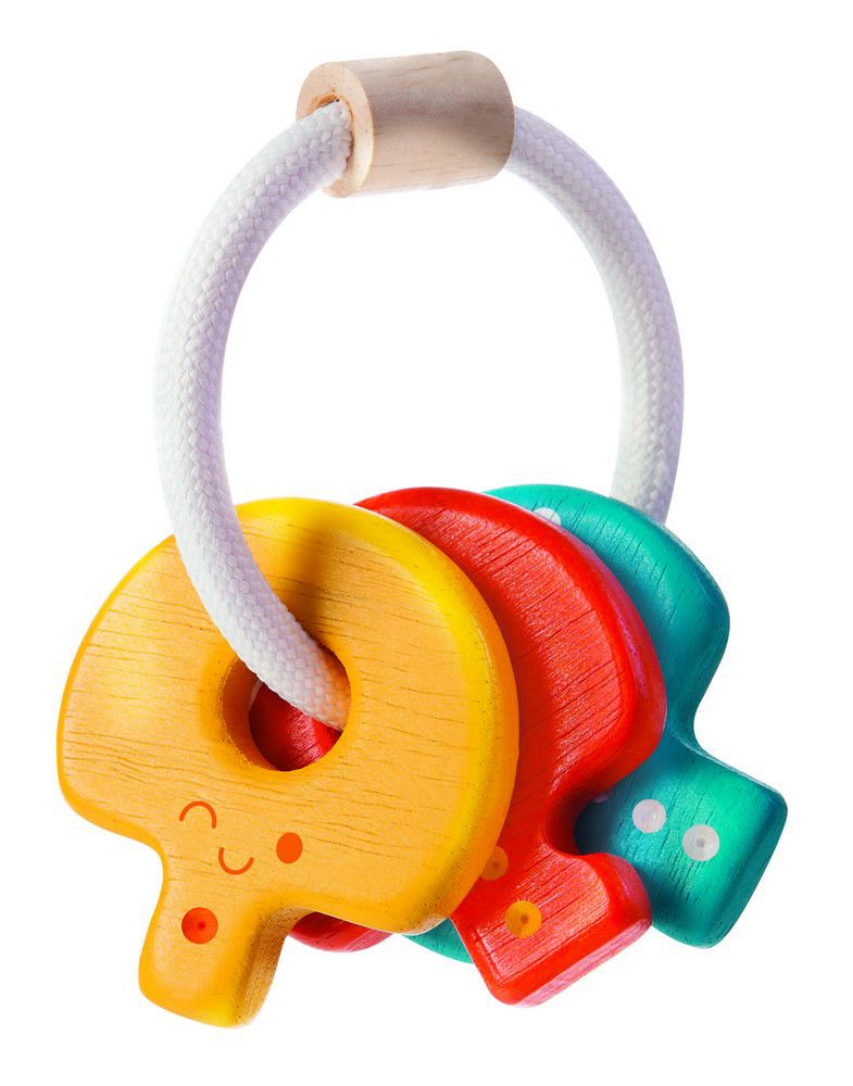 Drewniana grzechotka klucze, Plan Toys Drewniana grzechotka klucze, Plan Toys
