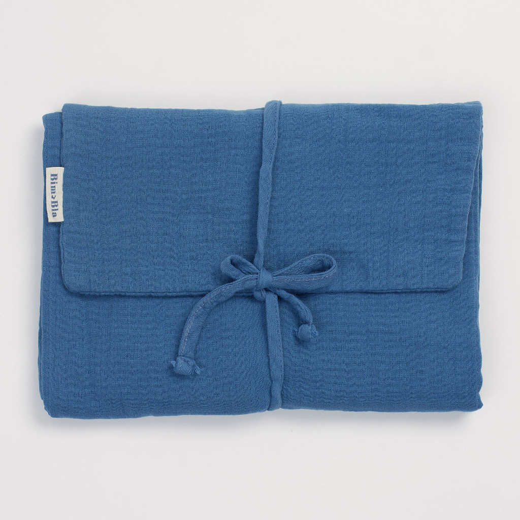 Bimbla, Granatowa mata do przewijania w zestawie z pieluszkami