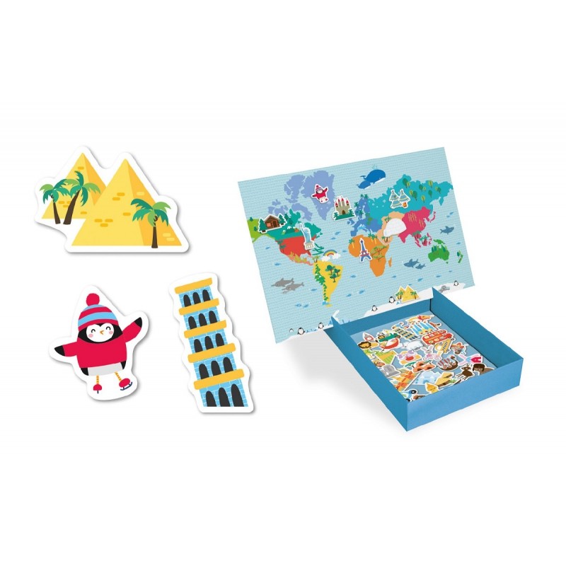 Apli Kids, Magnetyczna układanka - Mapa świata Apli Kids, Magnetyczna układanka - Mapa świata