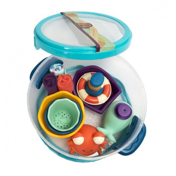 Btoys, wee B. Splashy - Zestaw dla niemowląt - NIEBIESKI - do kąpieli