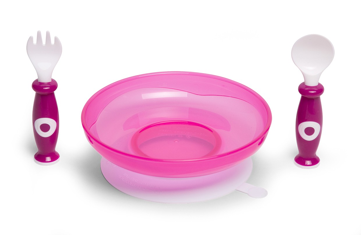 ZESTAW OBIADOWY Z TERMICZNĄ MISECZKĄ  RÓŻOWY