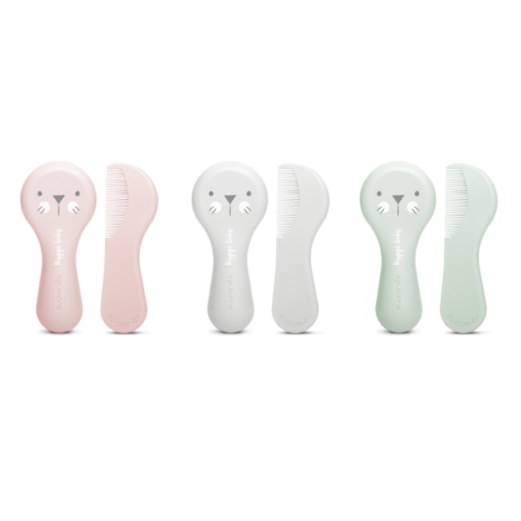 Suavinex, Zestaw szczotka i grzebień HYGGE - różowy