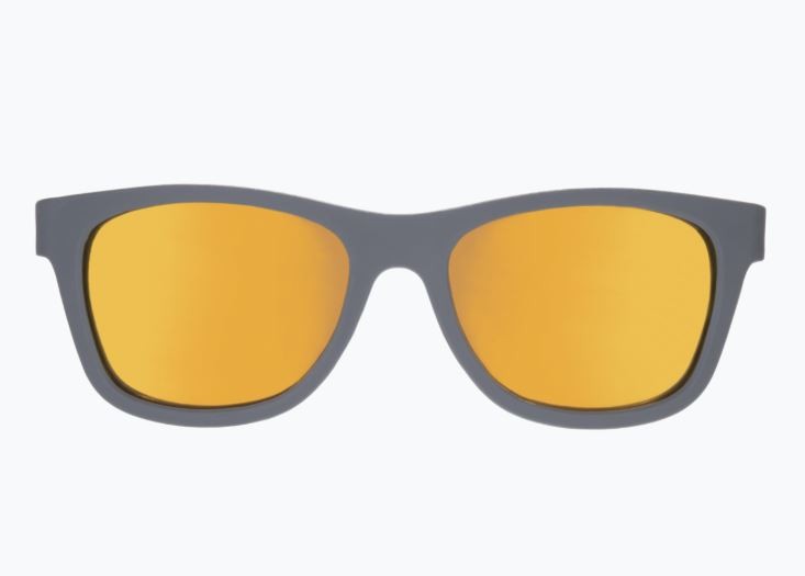 Babiators, Okulary przeciwsłoneczne dla dzieci Galactic Gray with Orange Mirrored Lenses (The Islander) 0-2