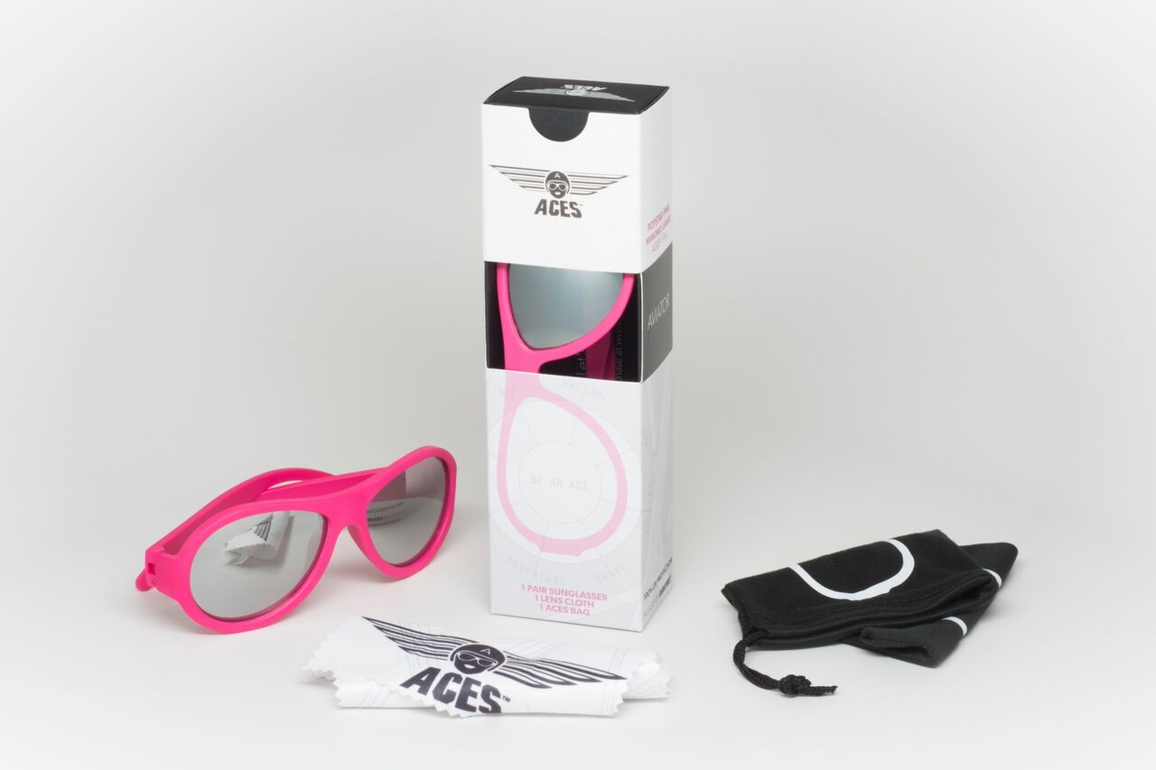 Babiators, Okulary przeciwsłoneczne Aces 7-14 Popstar Pink / Mirror Lens Babiators, Okulary przeciwsłoneczne Aces 7-14 Popstar Pink / Mirror Lens