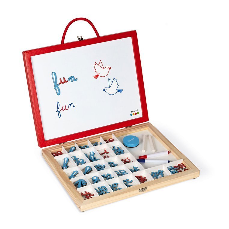 Janod, Tablica z magnesami w walizce 4 w 1 Janod, Tablica z magnesami w walizce 4 w 1