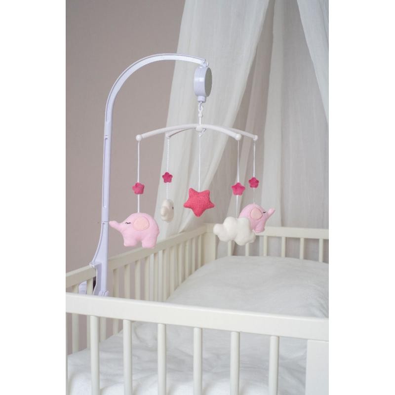 JaBaDaBaDo, karuzela pozytywka z uchwytem różowy słoń