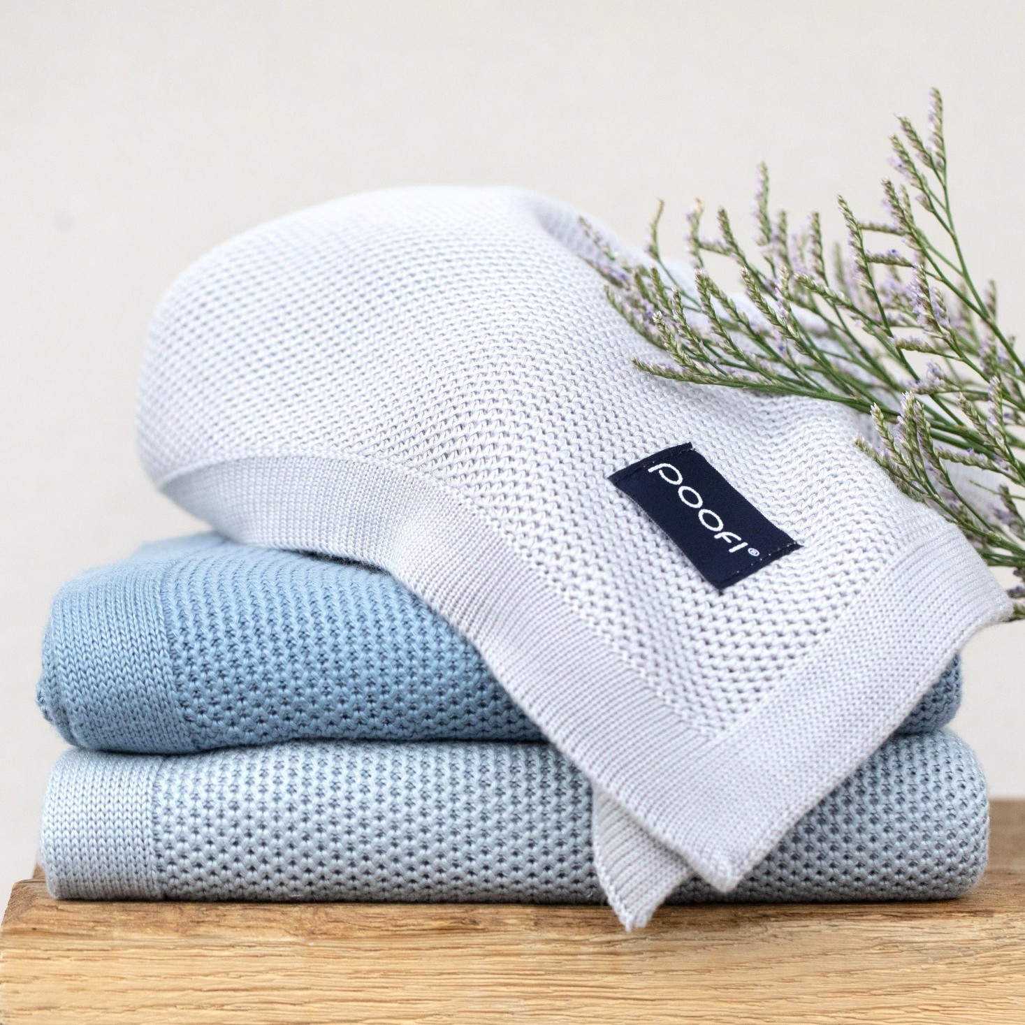 Poofi, Kocyk bambusowy Faro  Kokosowy