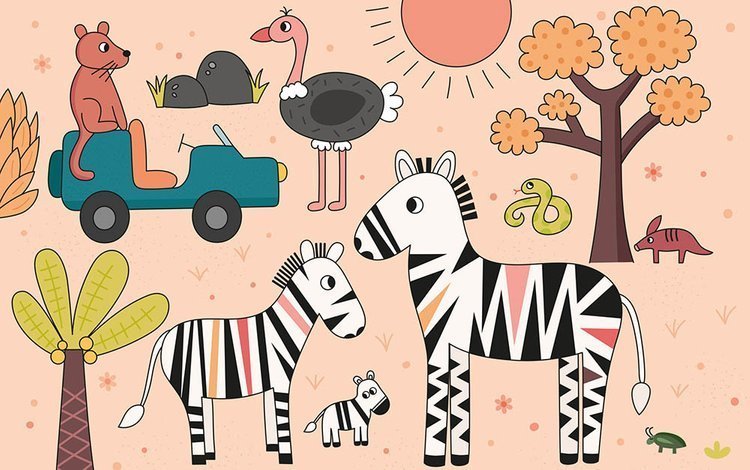 Auzou, Kolorowanka wodna Dzikie zwierzątka 3+