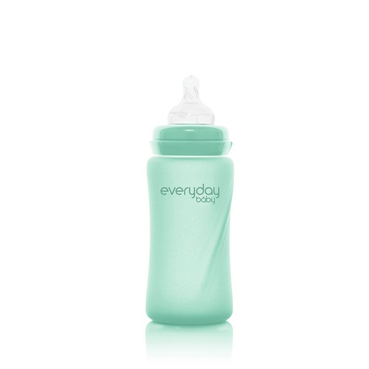 Everyday Baby, Szklana butelka ze smoczkiem M, 240 ml -