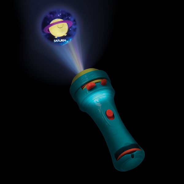 Btoys, Projektor z dwoma wymiennymi nakładkami do wyświetlania (planety i kosmici) Light Me to the Moon Btoys, Projektor z dwoma wymiennymi nakładkami do wyświetlania (planety i kosmici) Light Me to the Moon