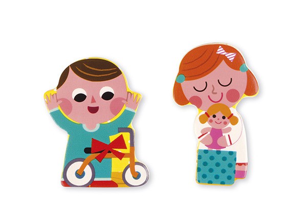 Janod, Puzzle drewniane 3-warstwowe Gwiazdka Janod, Puzzle drewniane 3-warstwowe Gwiazdka