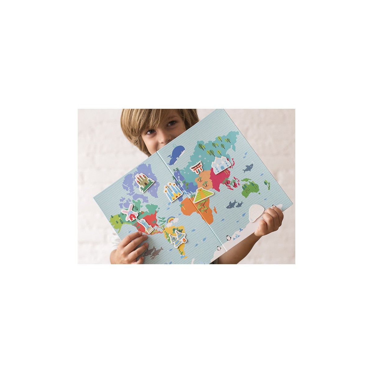 Apli Kids, Magnetyczna układanka - Mapa świata Apli Kids, Magnetyczna układanka - Mapa świata