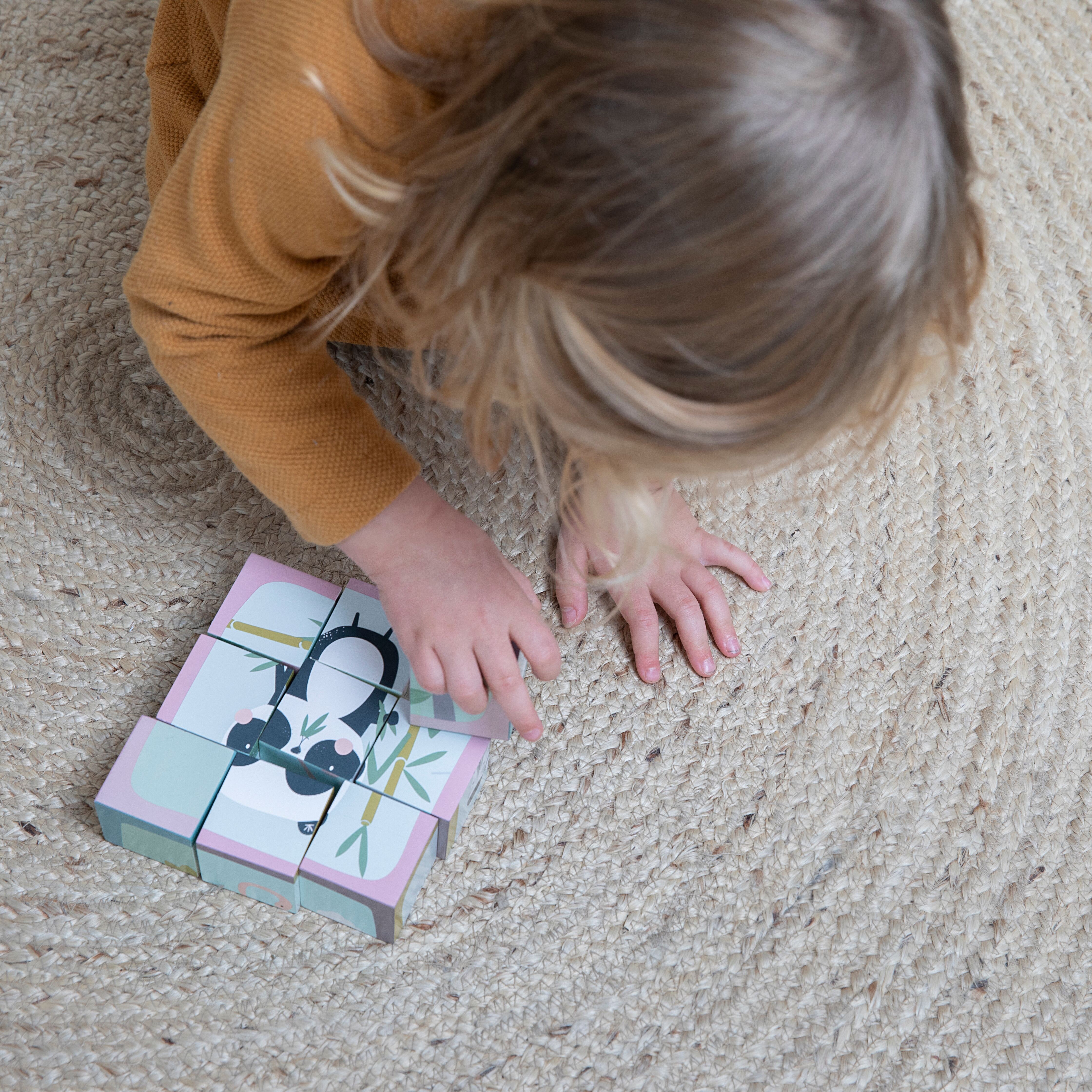 Little Dutch, Puzzle-kostki 9 elementów Zwierzątka