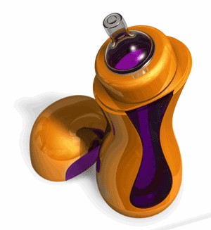 Samopodgrzewająca się butelka iiamo go - pomarańczowo-purpurowa