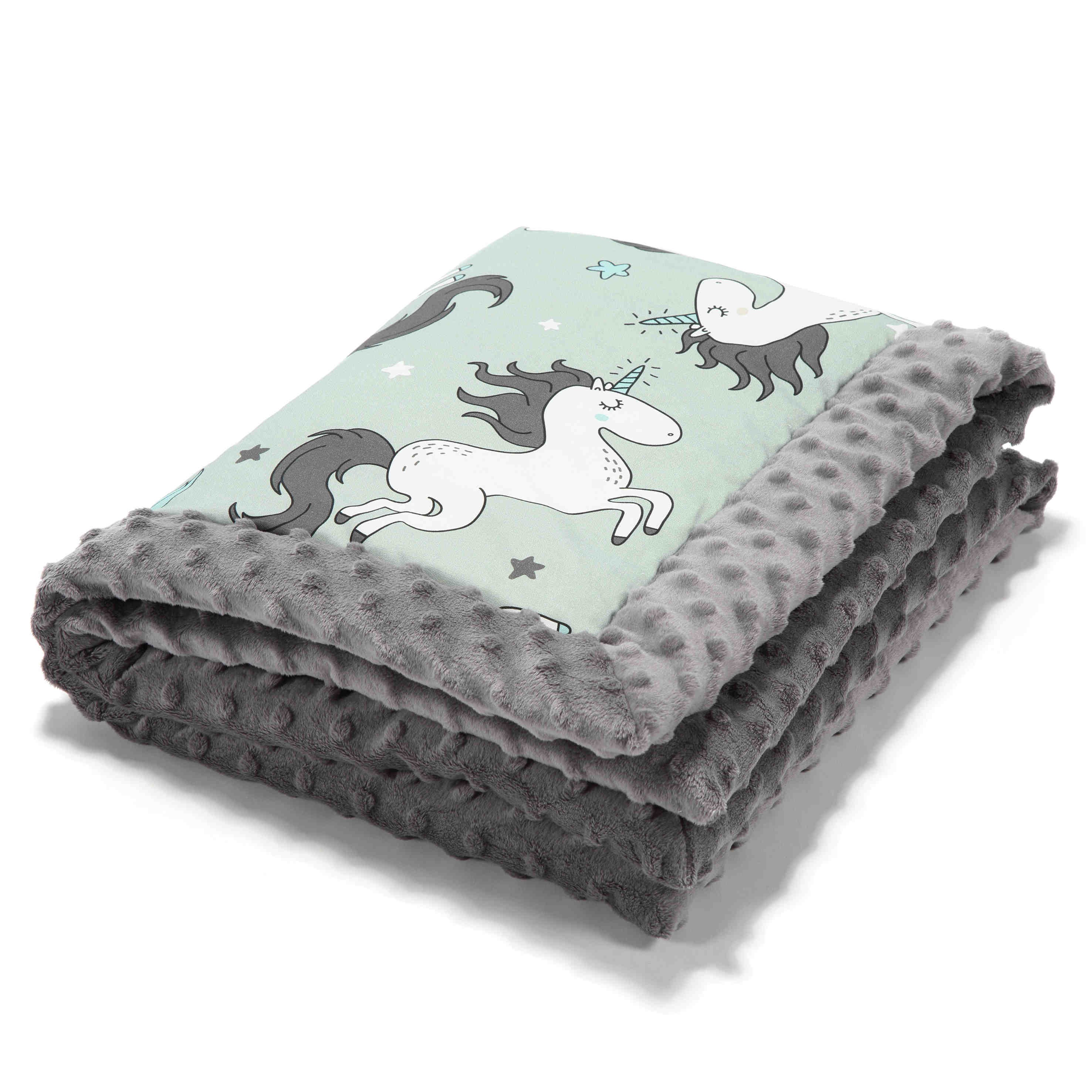 La Millou, Kocyk niemowlaka -Unicorn Rainbor Knight - Grey