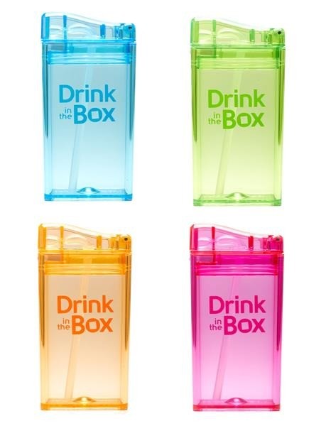 Drink In The Box, Bidon ze słomką green 240ml