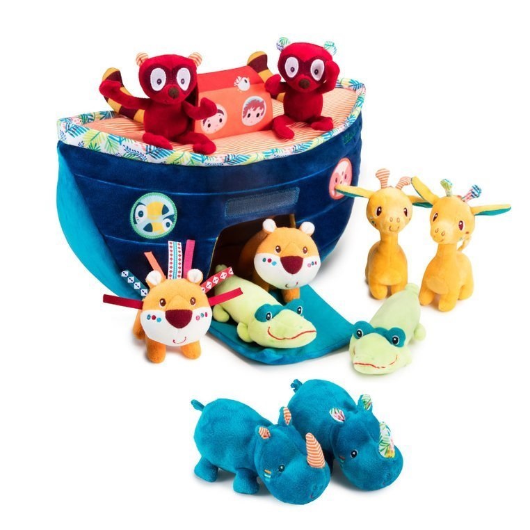 Lilliputiens, Statek z 10 zwierzątkami Arka Noego 18 m+ Lilliputiens, Statek z 10 zwierzątkami Arka Noego 18 m+