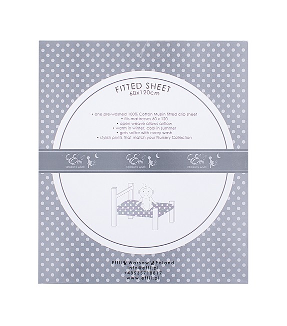 Prześcieradło z gumką Gwiazdki 60x120