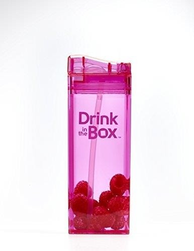 Drink In The Box, Bidon ze słomką pink 350ml