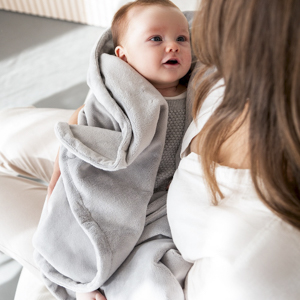 Poofi, Kocyk Minky - srebrzysty szary