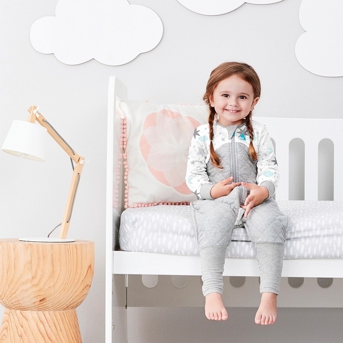 Love To Dream, Śpiworek do spania z nogawkami - 24-36 miesięcy - biała - ETAP 3 - 2.5 TOG Warm