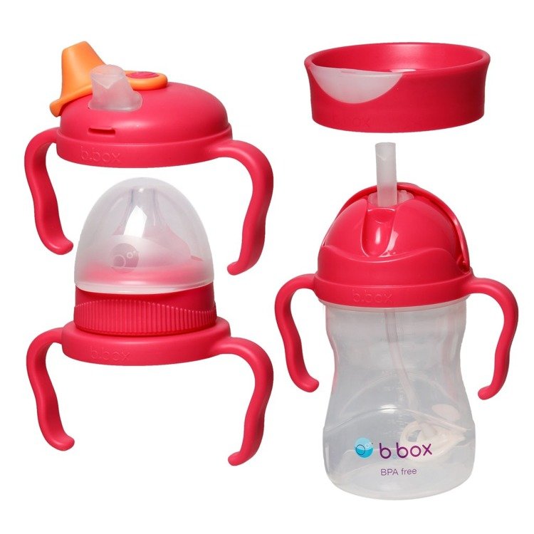B.Box, Kubek 4w1 240 ml, malinowy B.Box, Kubek 4w1 240 ml, malinowy