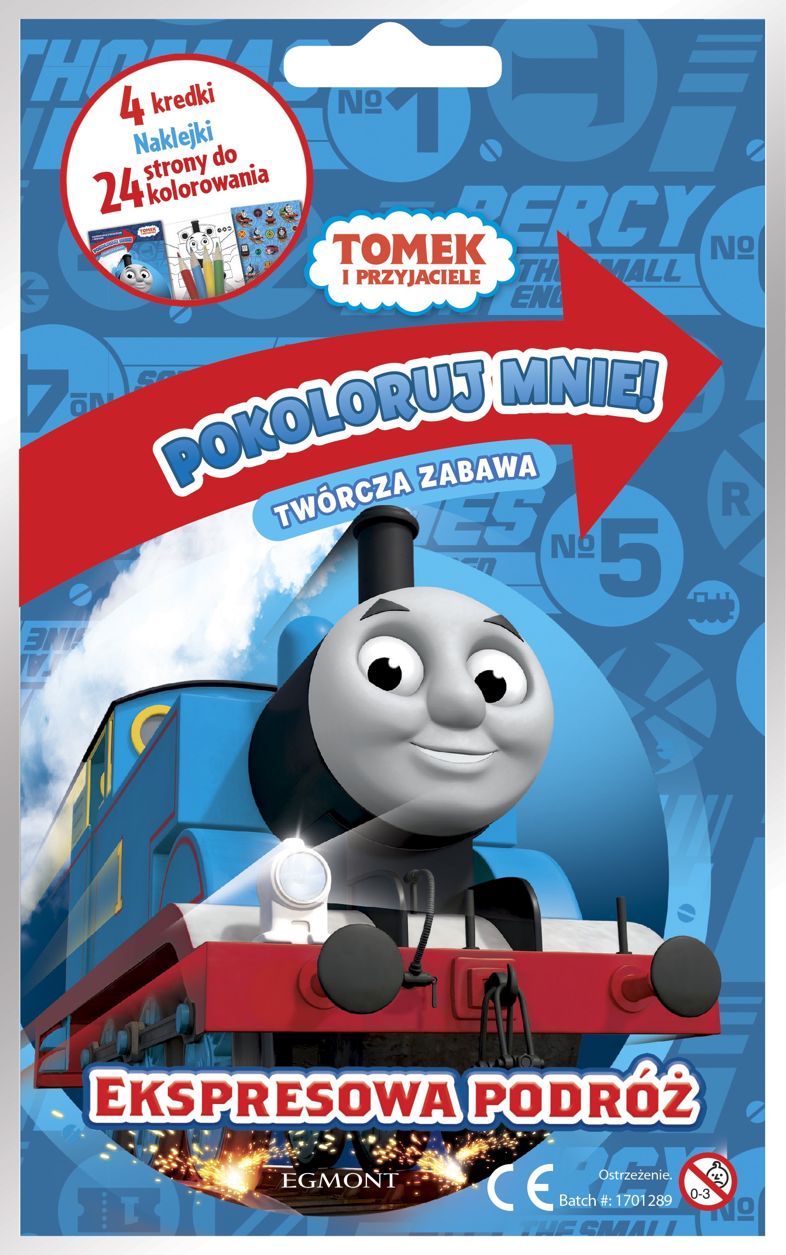 Ekspresowa podróż tomek i przyjaciele pokoloruj mnie