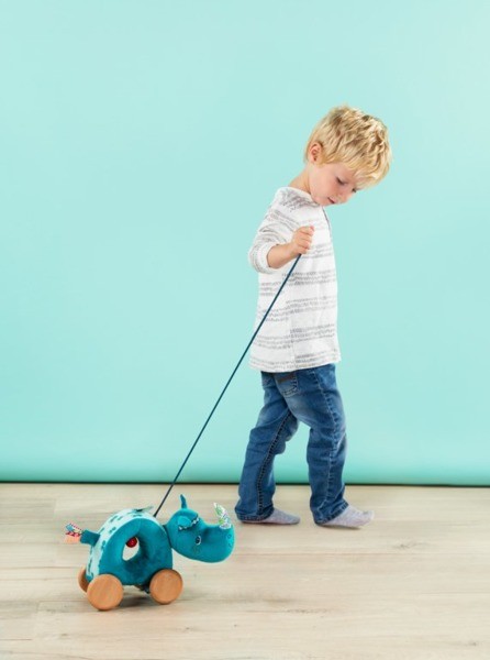 Lilliputiens, Zabawka do ciągnięcia na sznurku Nosorożec Marius