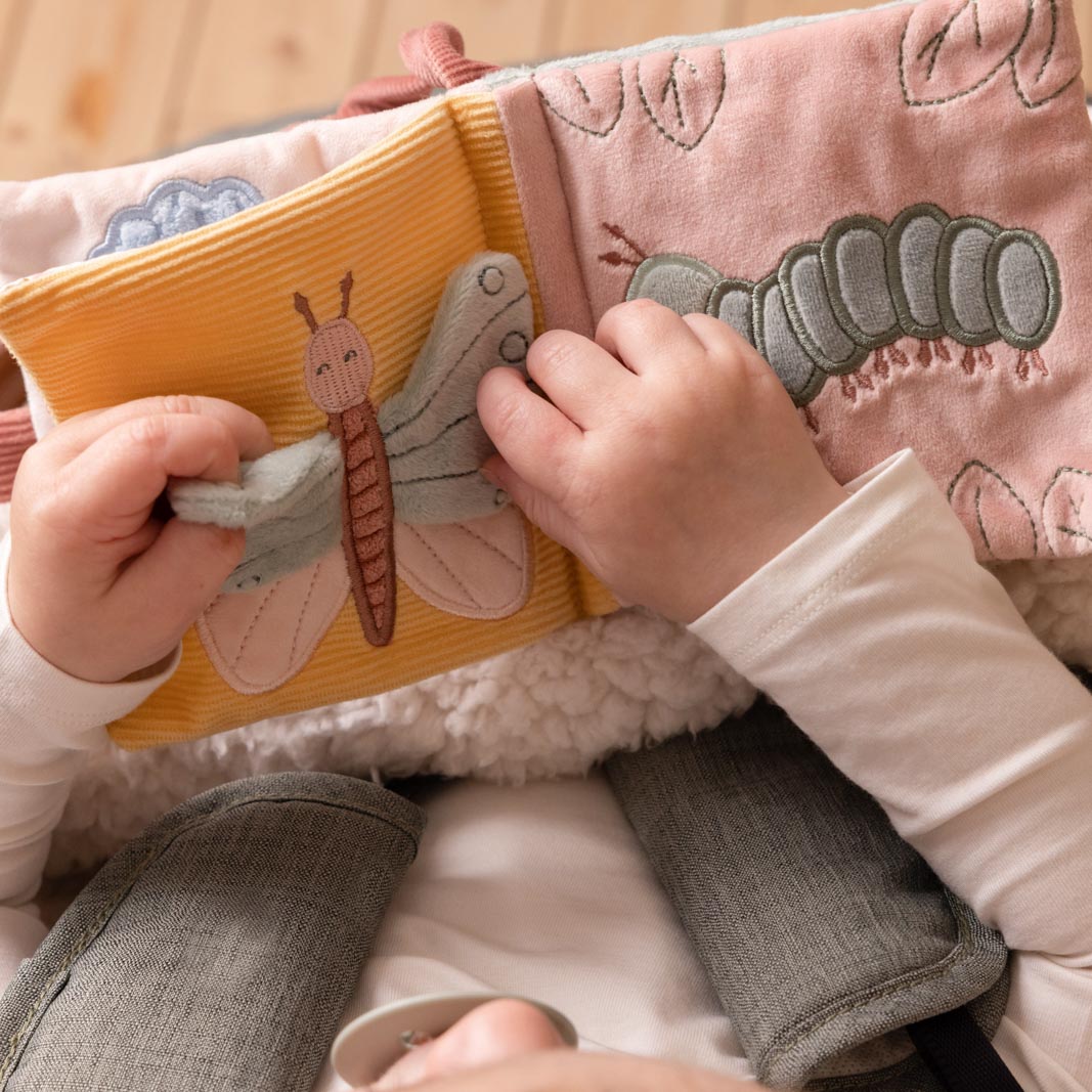 Little Dutch, Duża książeczka sensoryczna Flowers & Butterflies