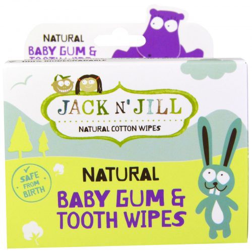 Jack N'Jill, Naturalne chusteczki do mycia dziąseł niemowląt, 25 szt.