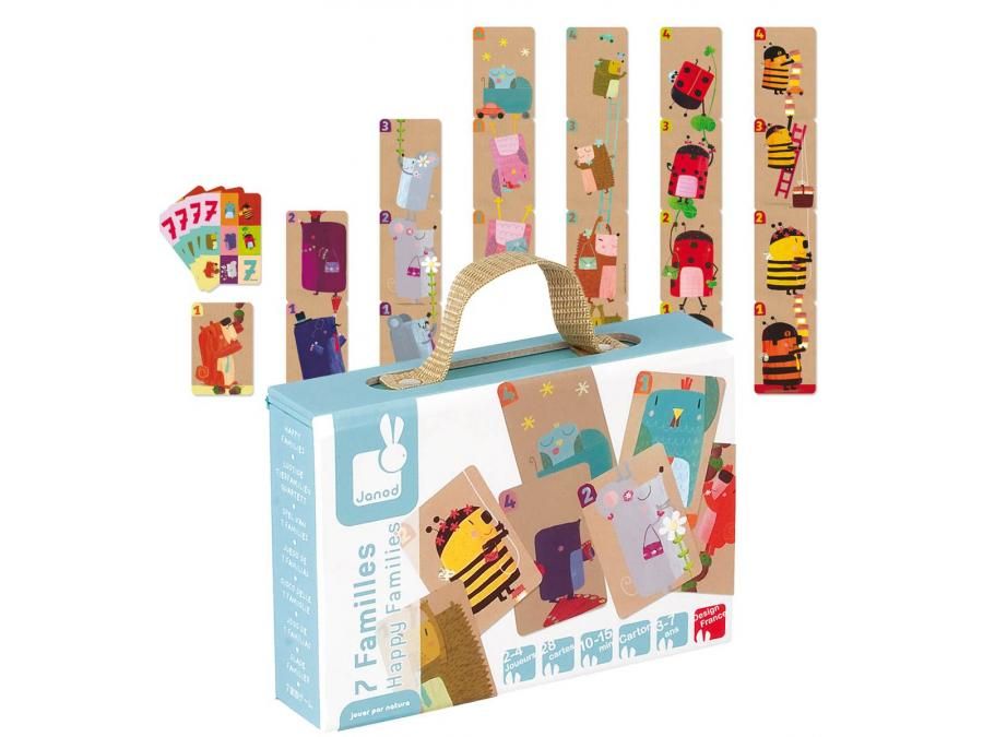 Janod, karty do gry rodziny zwierząt Janod, karty do gry rodziny zwierząt
