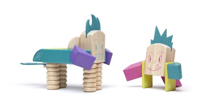 Tegu, Drewniane klocki magnetyczne STICKY MONSTERS Beans & Tumtum Tegu, Drewniane klocki magnetyczne STICKY MONSTERS Beans & Tumtum