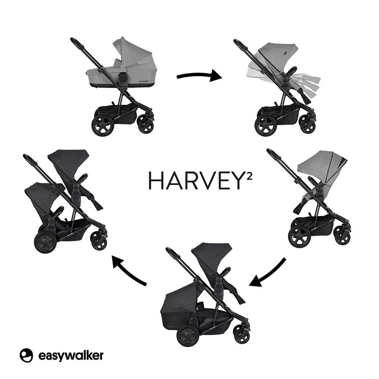 Easywalker, Harvey² Wózek głęboko-spacerowy Desert Pink (zawiera stelaż, siedzisko z budką i pałąkiem) Easywalker, Harvey² Wózek głęboko-spacerowy Desert Pink (zawiera stelaż, siedzisko z budką i pałąkiem)