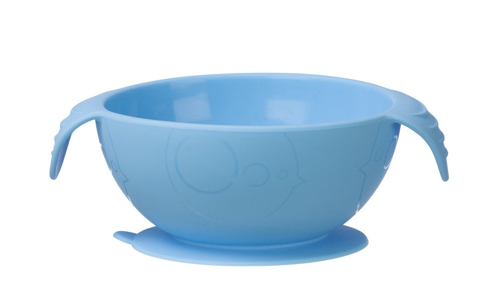 B.Box, Silikonowa miseczka przyssawką i łyżeczką, Ocean breeze