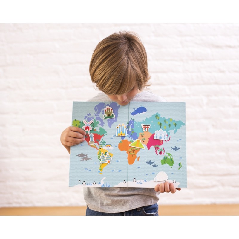 Apli Kids, Magnetyczna układanka - Mapa świata Apli Kids, Magnetyczna układanka - Mapa świata